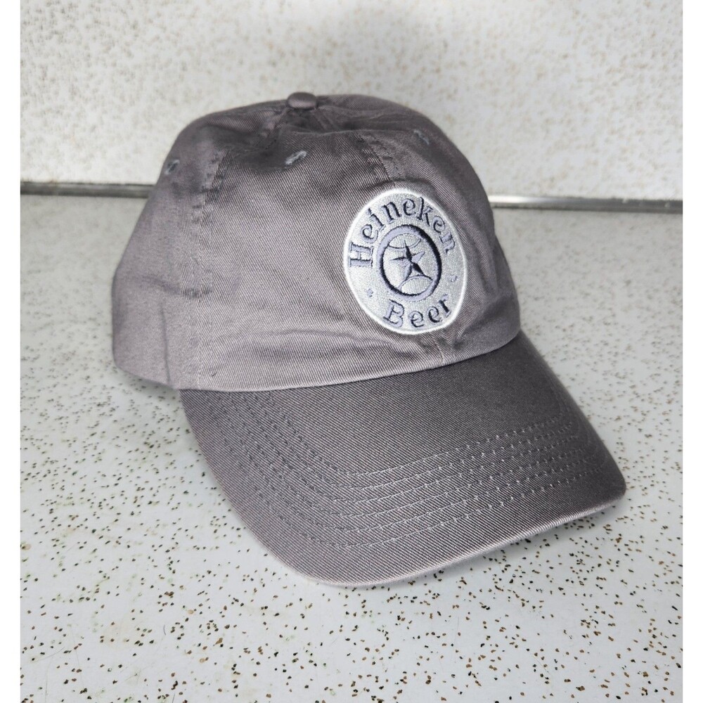 Heineken Beer Gray Baseball Cap White Logo US Open 2017 OSFM Strapback